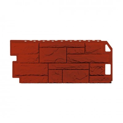 Фасадная панель ПВХ FineBer (Файнбир) Камень Природный Красно-коричневый